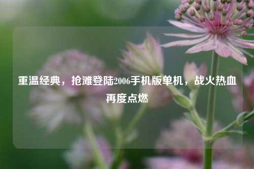重温经典,抢滩登陆2006手机版单机,战火热血再度点燃