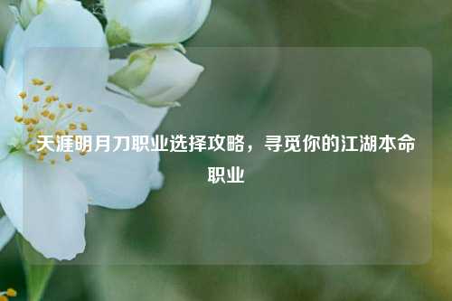 天涯明月刀职业选择攻略,寻觅你的江湖本命职业