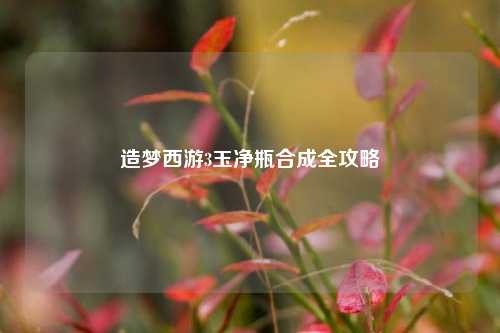 造梦西游3玉净瓶合成全攻略