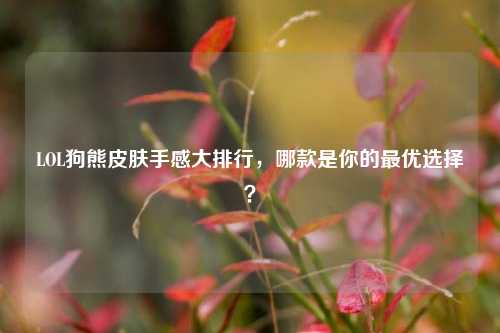 LOL狗熊皮肤手感大排行,哪款是你的最优选择?