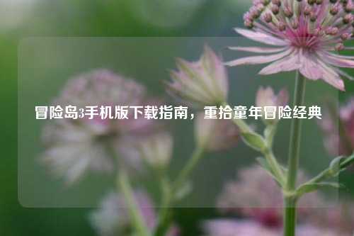 冒险岛3手机版下载指南,重拾童年冒险经典