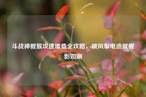 斗战神棍猴攻速堆叠全攻略,破风掣电造就棍影如潮