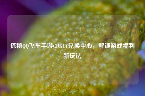 探秘QQ飞车手游CDKEY兑换中心，解锁游戏福利新玩法