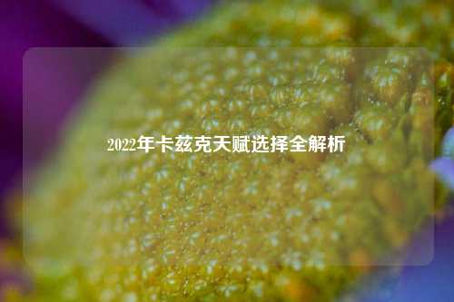 2022年卡兹克天赋选择全解析