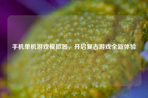 手机单机游戏模拟器，开启复古游戏全新体验