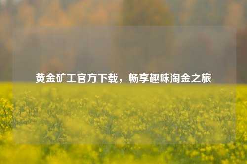 黄金矿工官方下载，畅享趣味淘金之旅